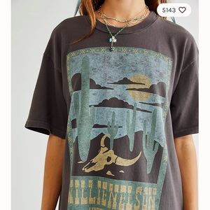 Daydreamer Free People Willie Nelson Tshirt Dress